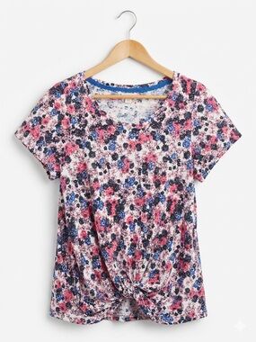 Cupio NWOT Cottony Stretchy Comfy Knot-Front Women's Tee - Short Sleeve